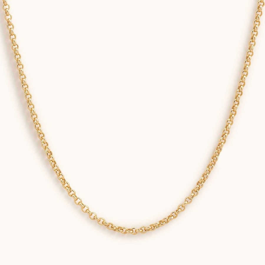 Women Sparkle Society Necklaces | 2.5Mm Solid Gold Rolo Chain