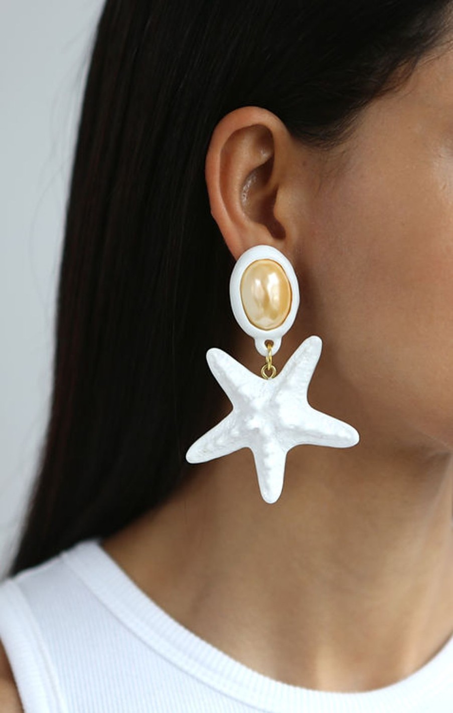 Women Julietta Earrings | Riviera Queen Earrings White And Pearl