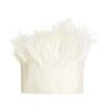 Women Andres Otalora Tops | Brassavola Feather-Embellished Silk-Organza Top