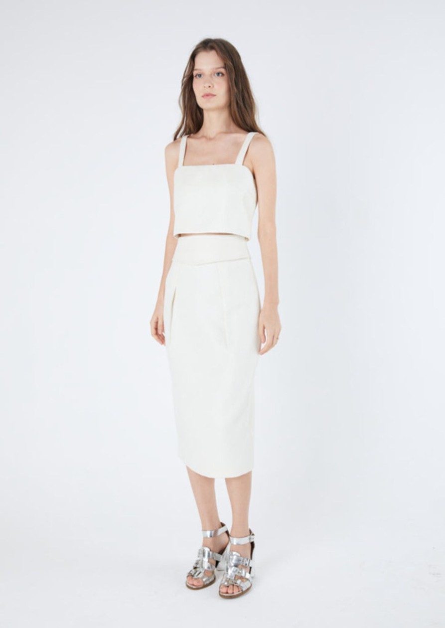 Women Coolrated Miami Skirts | Midi Skirt Milan Off White