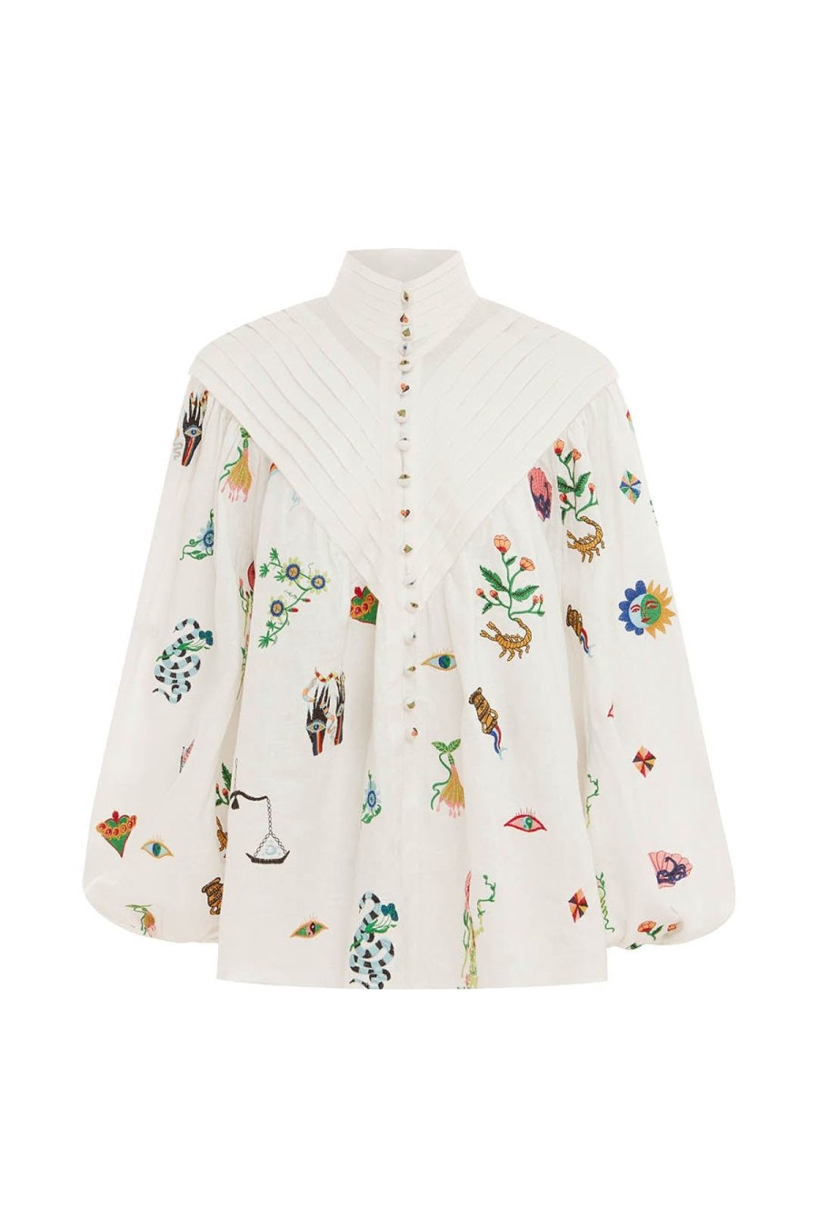 Women Alemais Tops | Atticus Embroidered Shirt