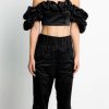 Women Coolrated Miami Tops | Top Sunset Ruffles Black