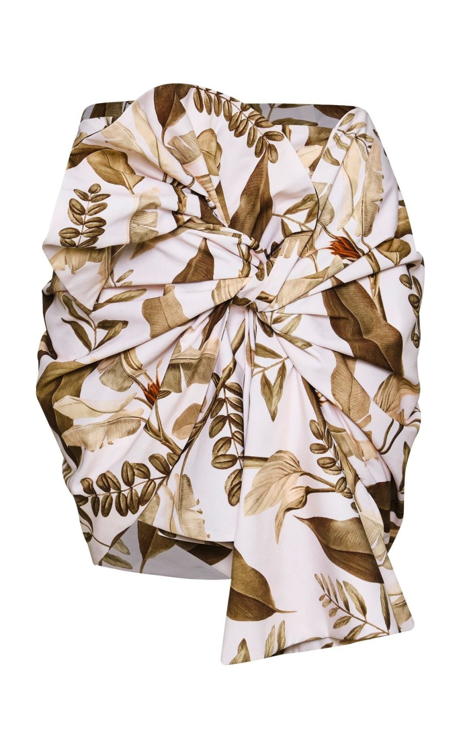 Women Andres Otalora Skirts | Marea Twist-Front Cotton-Blend Mini Skirt