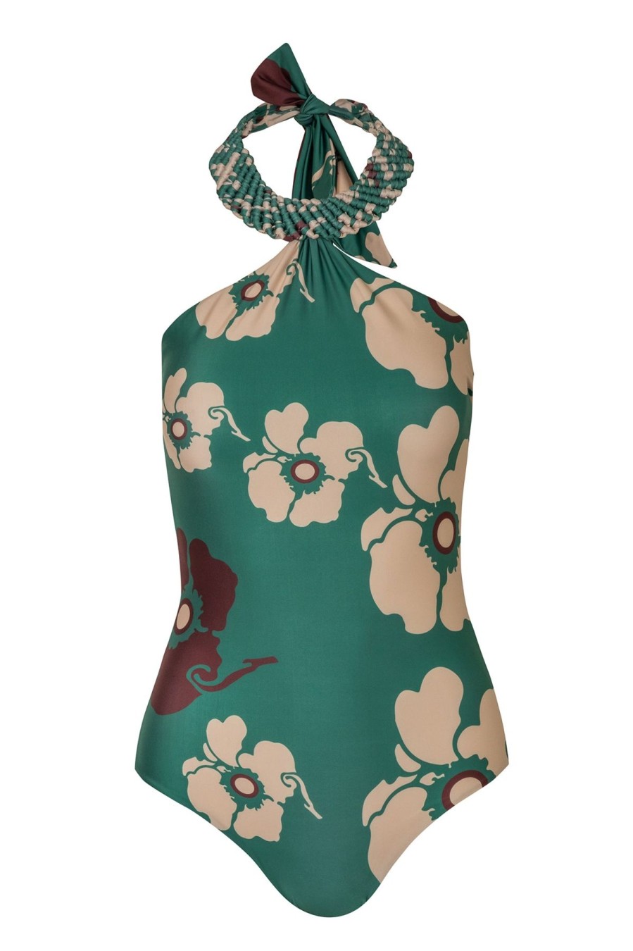 Women Juan de Dios One Piece | Torre Del Cielo One Piece Emerald Green Maxi Flowers