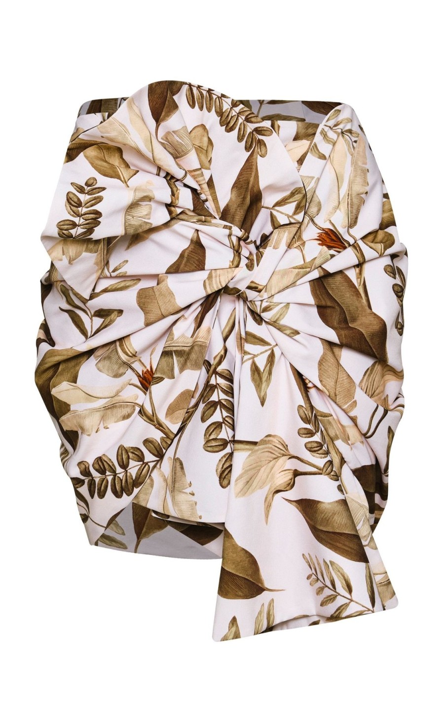 Women Andres Otalora Bottoms | Marea Twist-Front Cotton-Blend Mini Skirt