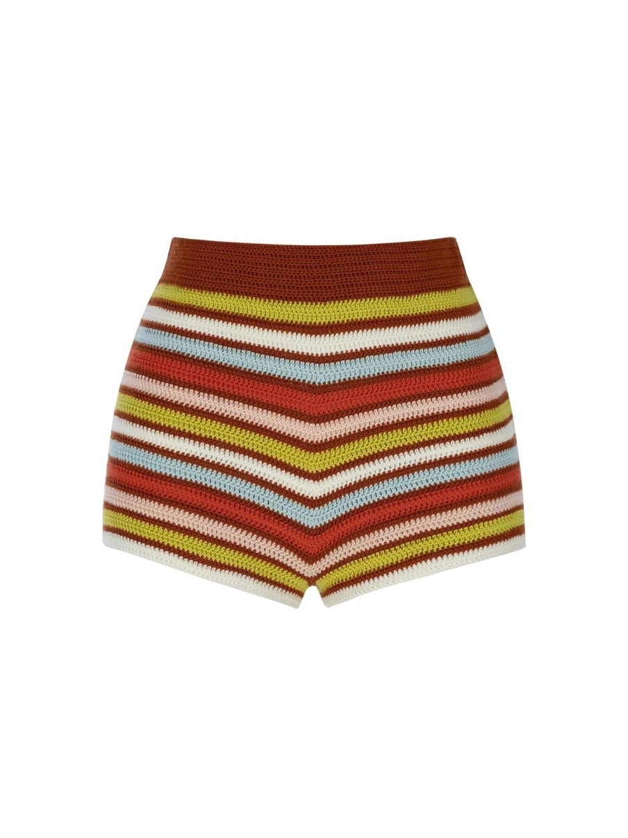 Women My Beachy Side Bottoms | Freesia Beaded Shorts-Multi