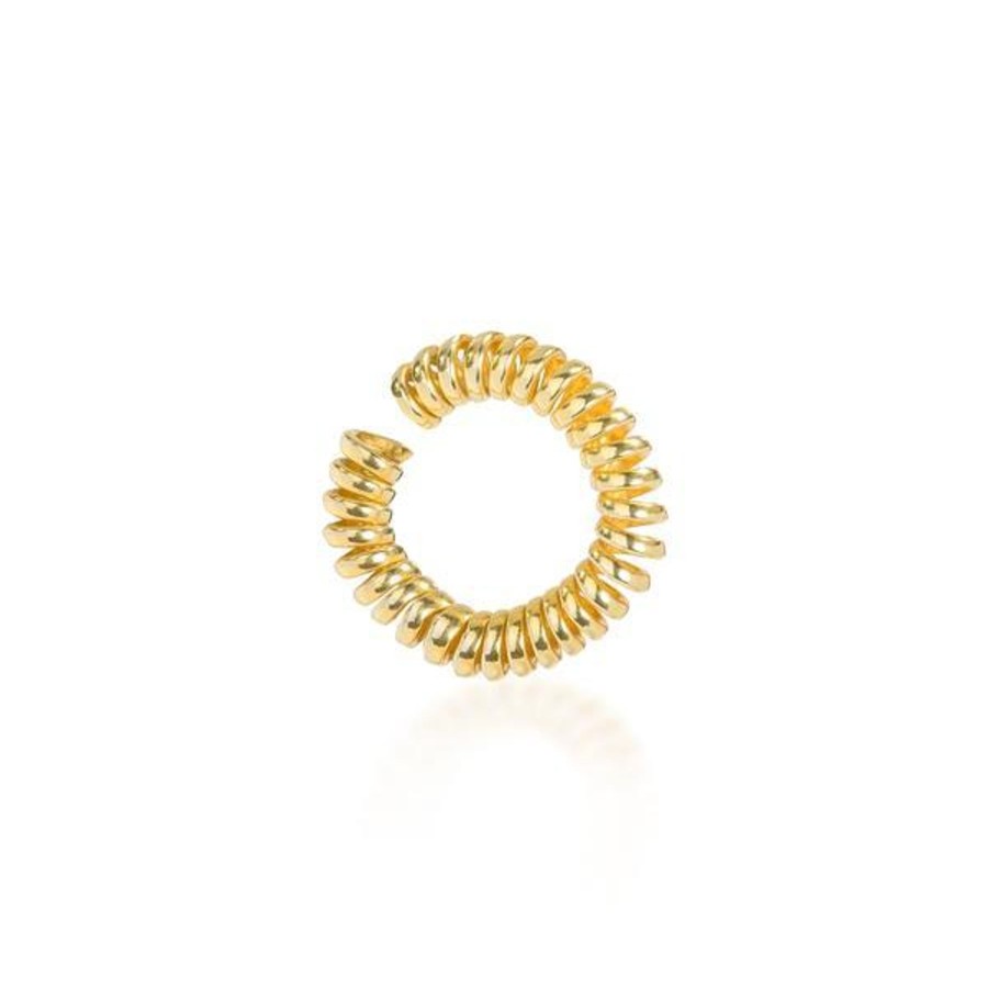 Women Paula Mendoza Earrings | Small Spiral Earcuff Gold