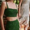 Women No Pise La Grama Tops | Mi Luz Top In Emerald Green