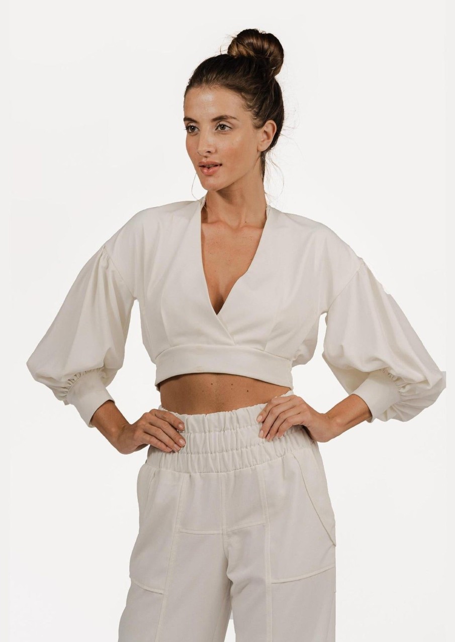 Women Coolrated Miami Tops | Top Santorini White