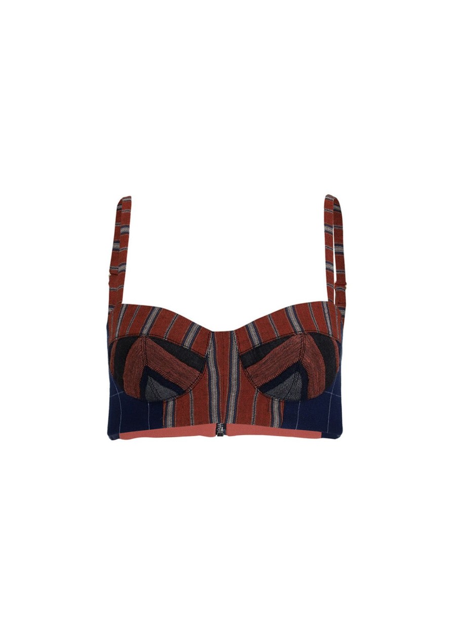 Women Sandra Weil Tops | Bra Bustier-Navy Red