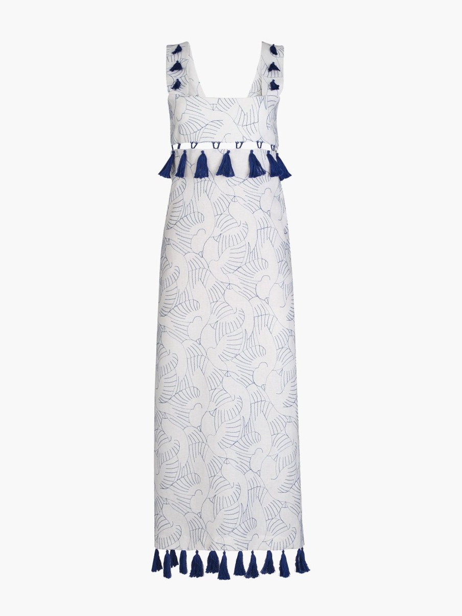 Women Leal Daccarett Dresses | Iskia Dress White/Blue