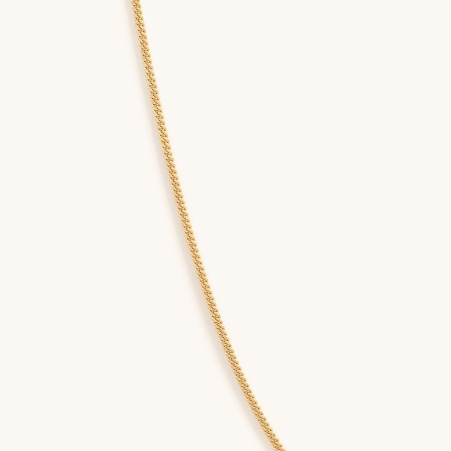 Women Sparkle Society Necklaces | Baby Curb Solid Gold Chain