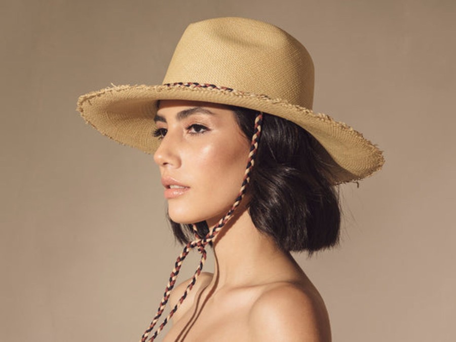 Women Sensi Studio Hats | Adjustable Cord Long Brim Beige