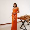 Women No Pise La Grama Dresses | Luciernaga Dress In Hot Orange