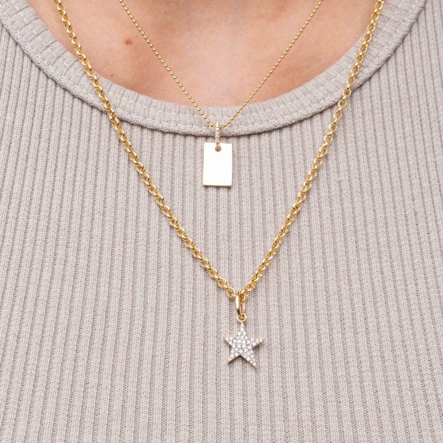 Women Sparkle Society Necklaces | Mini Diamond Shooting Star Charm