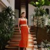 Women No Pise La Grama Tops | Luciernaga Top In Hot Orange