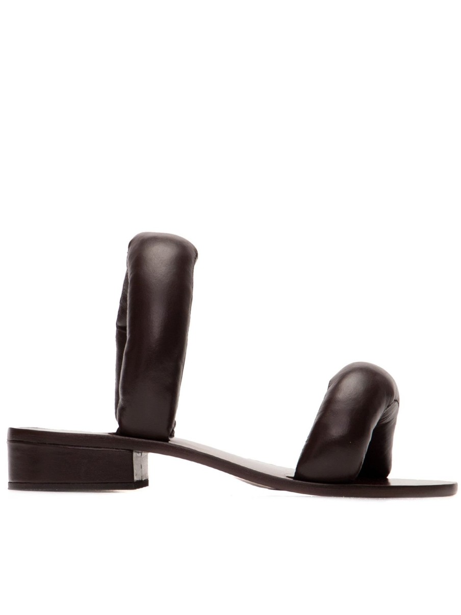 Women ROOM | Pillow Porter Sandals Coffee Brown